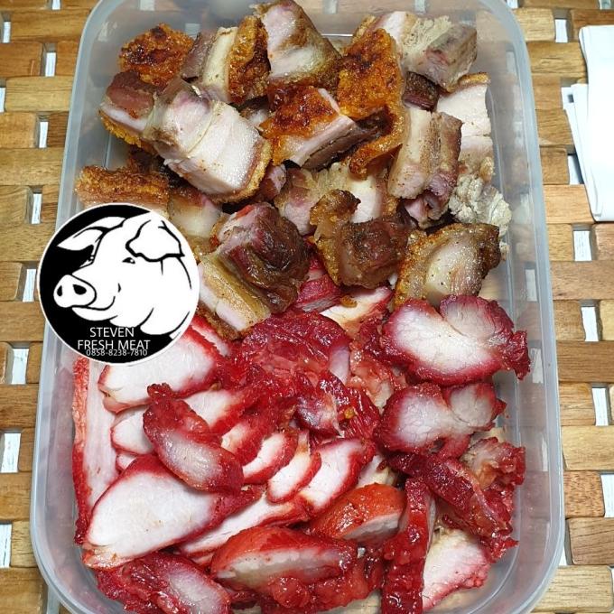 

BABI PANGGANG 1/2KG + BABI CHASIO 1/2KG - 1/2 SALTY + 1/2 CHAR SIU ---Termurah---