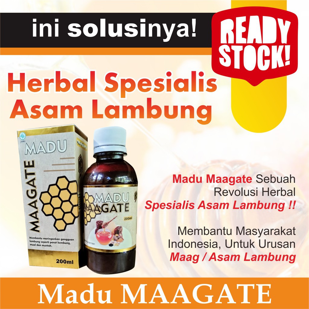 OBAT ASAM LAMBUNG / OBAT MAAG KRONIS / HERBAL ASAM LAMBUNG / MADU MAAGATE / MADU MAAG KRONIS ASLI