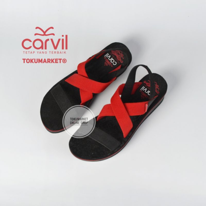 Sandal Carvil Wanita Wedges Sendal Carvil Wanita Sandal Gunung Wedges Wanita Wedges Lucy 03