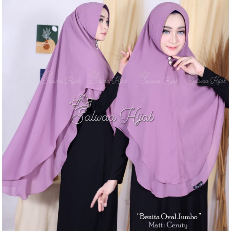 KIMAR OVAL 2LAYAR JUMBO/HIJAB 2LAYAR OVAL JUMBO/KERUDUNG 2LAYAR OVAL JUMBO