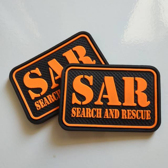 Patch rubber SAR ( SEARCH AND RESCUE )/BPBD/BNPB/TIMSAR/BASARNAS/tempelan karet emblem velcro