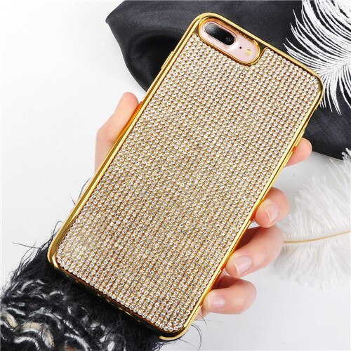 iphone berlian flash berlian kasus Rhinestone Bling Diamond Glitter Case for iphone 11 pro max X XS XR XSMax XS 7 8 Plus 6 6S Soft Silicone TPU Sexy Girly Protector Back Cover