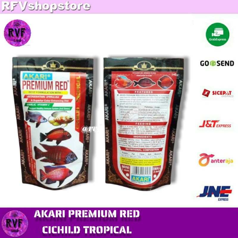 

AKARI Premium Red Cichlid Tropical ciclid ciklid merah makanan ikan