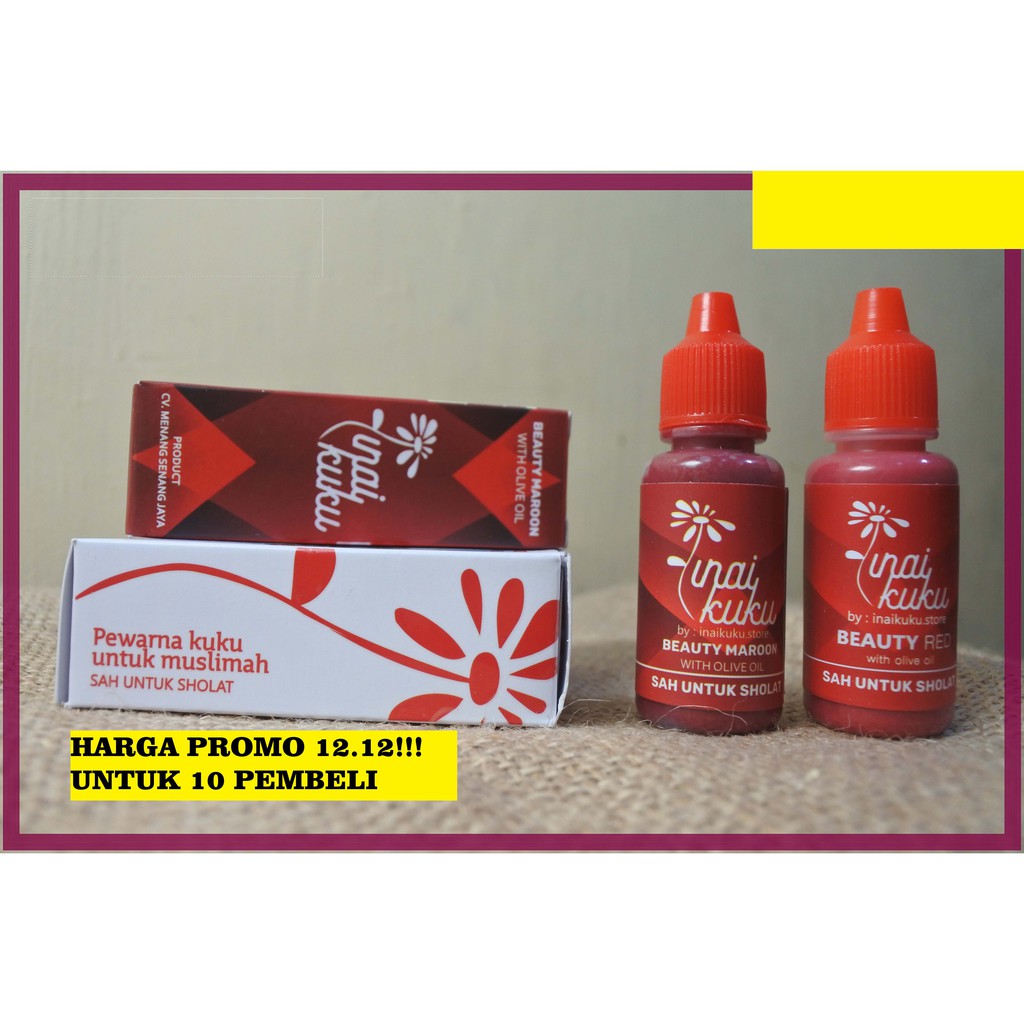Inai Kuku Muslimah Halal/Kuteks Kuku Terlaris/Halal Dan Aman/Awet dan Tahan Lama
