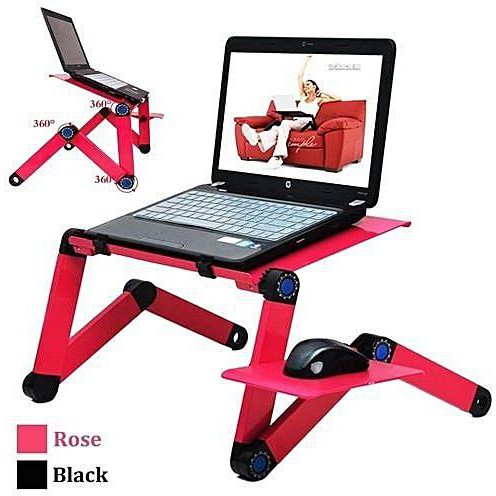  Meja  Laptop  Lipat  Portable  Stand  Aluminium  Cooler  Big  Fan  