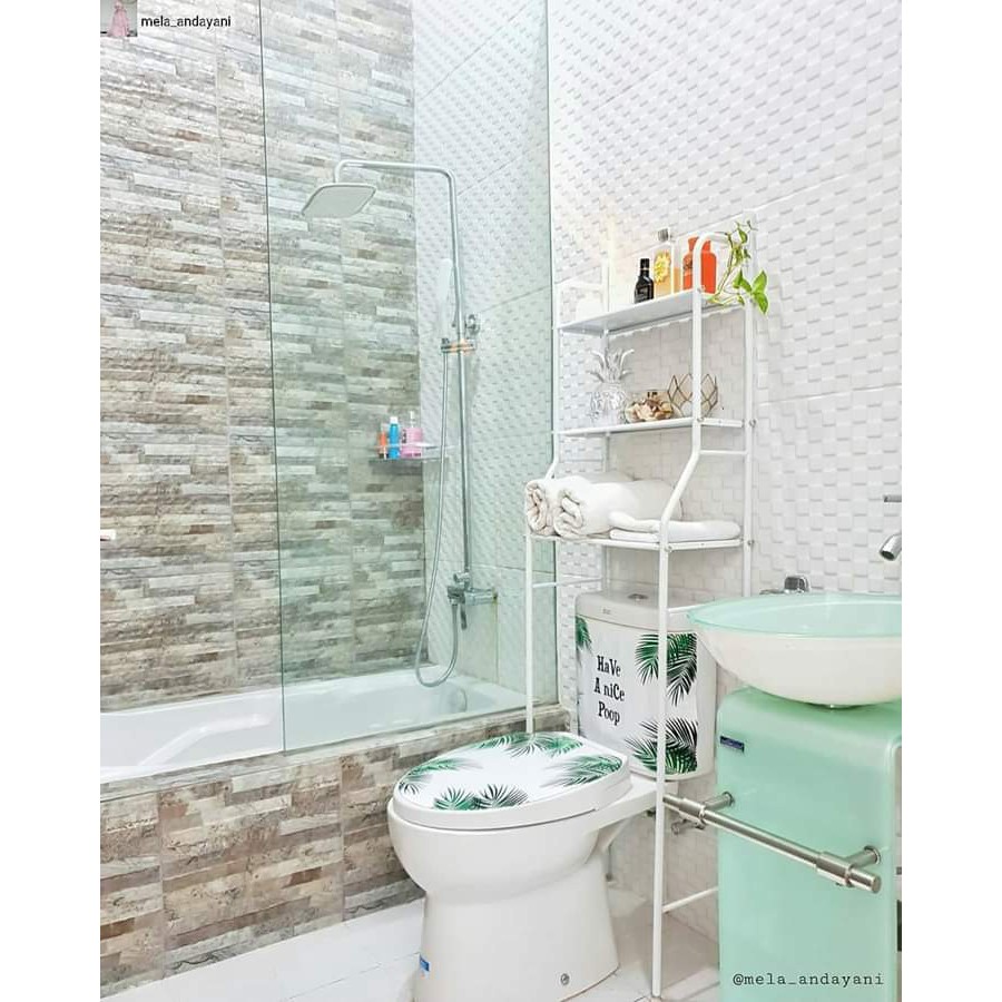 Rak Toilet Kamar Mandi Rak Toilet Organizer WC Tissue sabun Kloset Kamar Mandi 165x50x26