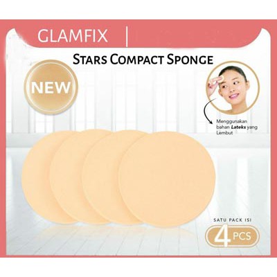 [BAHAN LATEKS] Glam Fix Spon Make Up Lateks Round Make Up Puff Sponge Glamfix Y.O.U Makeups