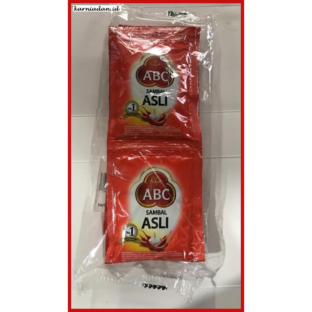 

Aneka-Sambal- Sambal Asli Sachet Abc 18G / 10 Pcs 1 Renceng Pak 18 Gr Gram / Saos -Pedeeeeeezzzzzzz.