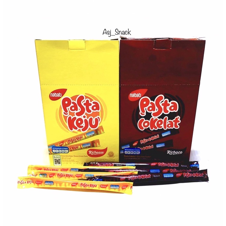 

Nabati Pasta Keju Richeese Dan Pasta Cokelat Richoco ( 30 pcs x 6g )