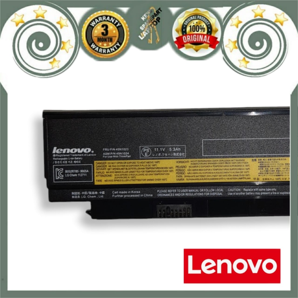 Baterai Battery Batre Laptop Original IBM Lenovo Thinkpad resmi X230 X230S X230i 45N1025 45N1027 45N1028 45N1029 44+