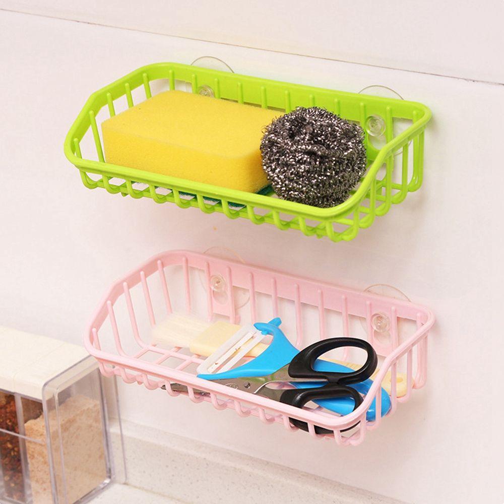 [Elegan] Rak Wastafel Suction Cup Multifungsi Tempat Sabun Cuci Piring Kamar Mandi Holders Drain Rack