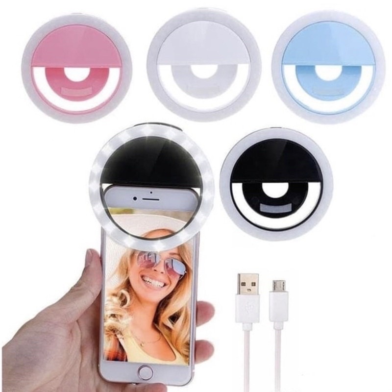 Lampu Selfie Ring Light Jepit Universal Handphone Ring Selfie Led Light