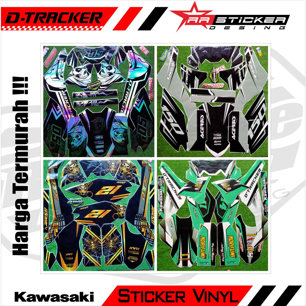 Decal Stiker Full Body Motor Kawasaki Dtracker Stiker Random D-tracker Lelang Termurah ALL-01