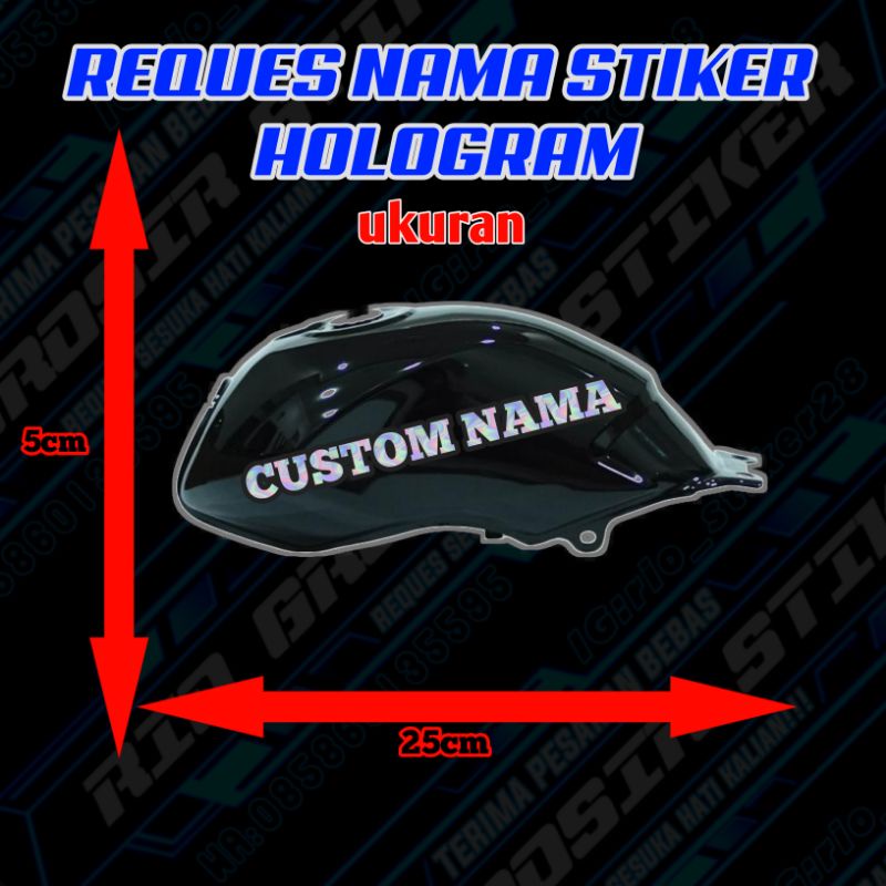 sSTIKER TANGKI HEREX HOLOGRAM REQUES KANAN KIRI