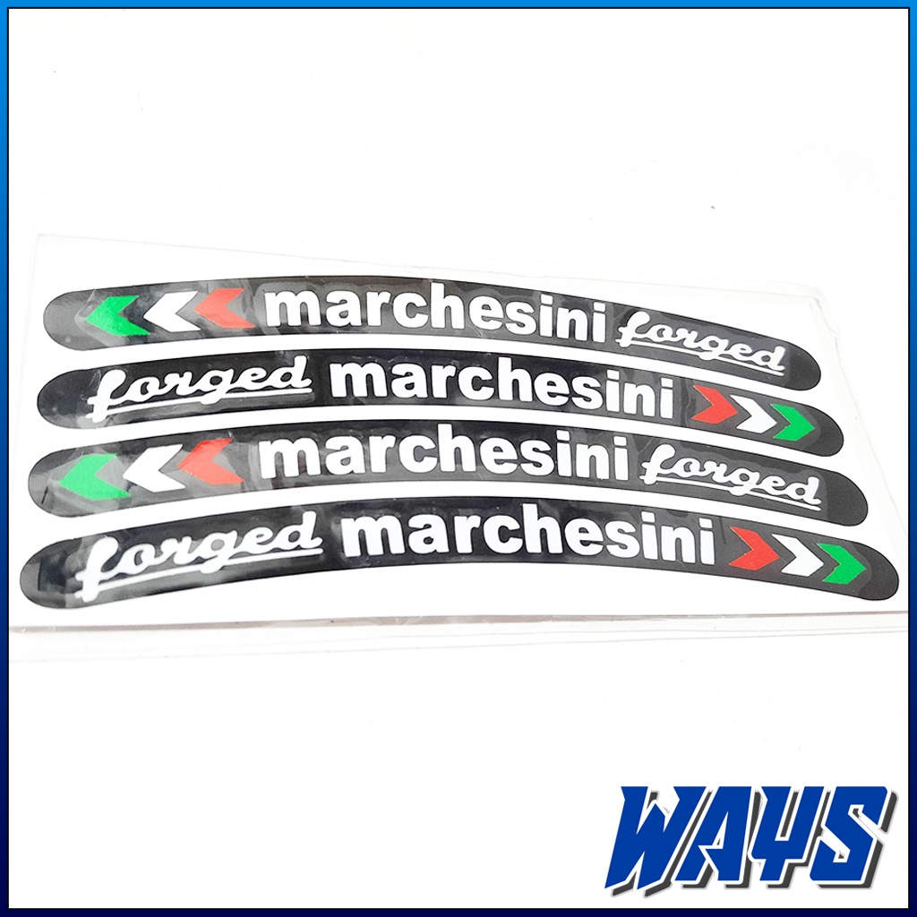 X239 | 4pcs Sticker Stiker Velg Marchesini Variasi Motor Beat Vario Nmax Aerox PCX CBR R15 Ninja GSX