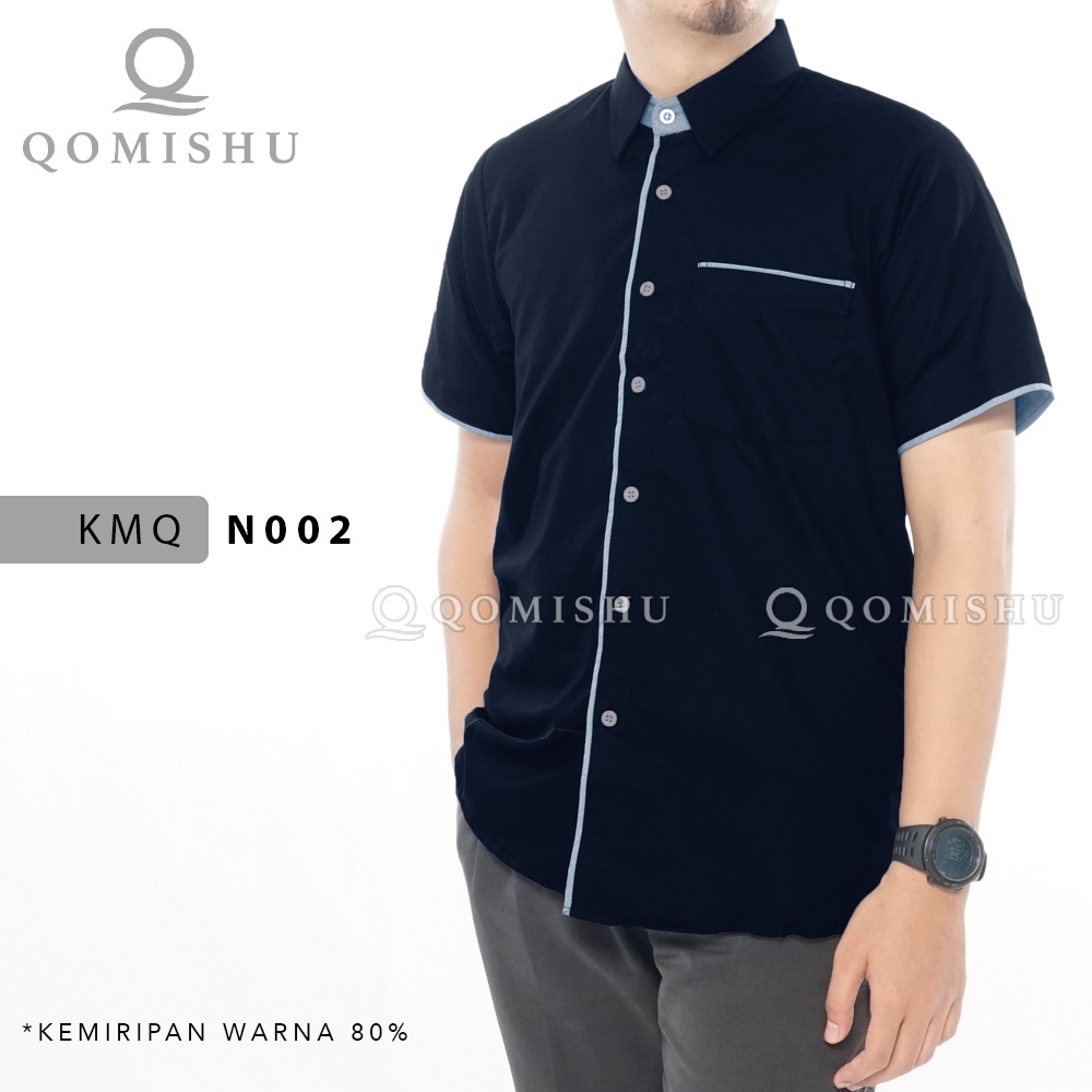 QOMISHU Kemeja Pria Kasual Slim Fit Keren Simpel Modis Modern KMQ