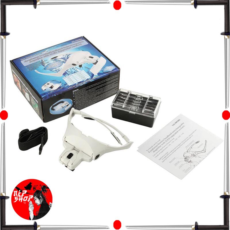 Kacamata Pembesar Reparasi Jam 5x Magnifier 2 LED