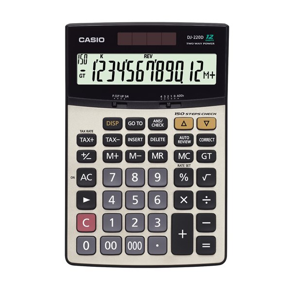 Casio Calculator Check &amp; Correct DJ-220D Plus - Kalkulator Meja Desktop