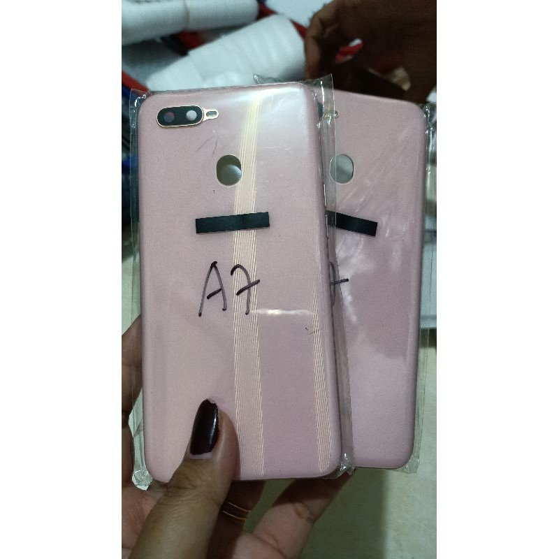 BACKDOOR ORIGINAL OPPO A7 CASING TUTUP  BELAKANG+ BEZZEL FULLSET