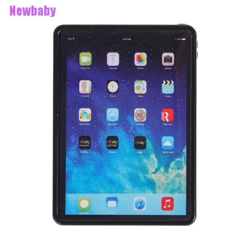 (Newbaby) Miniatur Tablet / Laptop Mini Skala 1: 12 Untuk Dekorasi Rumah Boneka