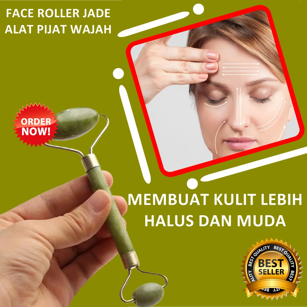 BIG SALE alat pijat wajah perawatan wajah jade roller Massage GuaSha Treatment Wajah Original