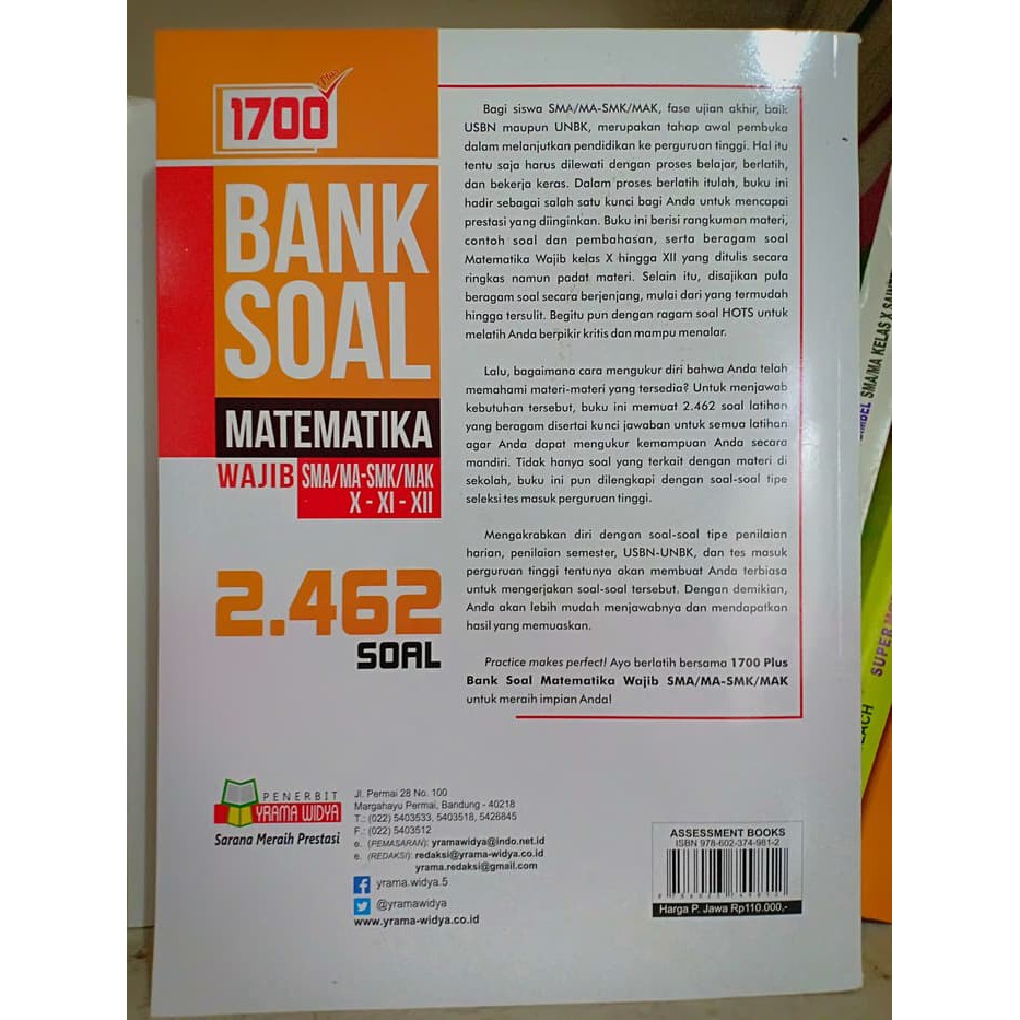 Soal Sma 1700 Plus Bank Soal Matematika Wajib Sma Shopee Indonesia