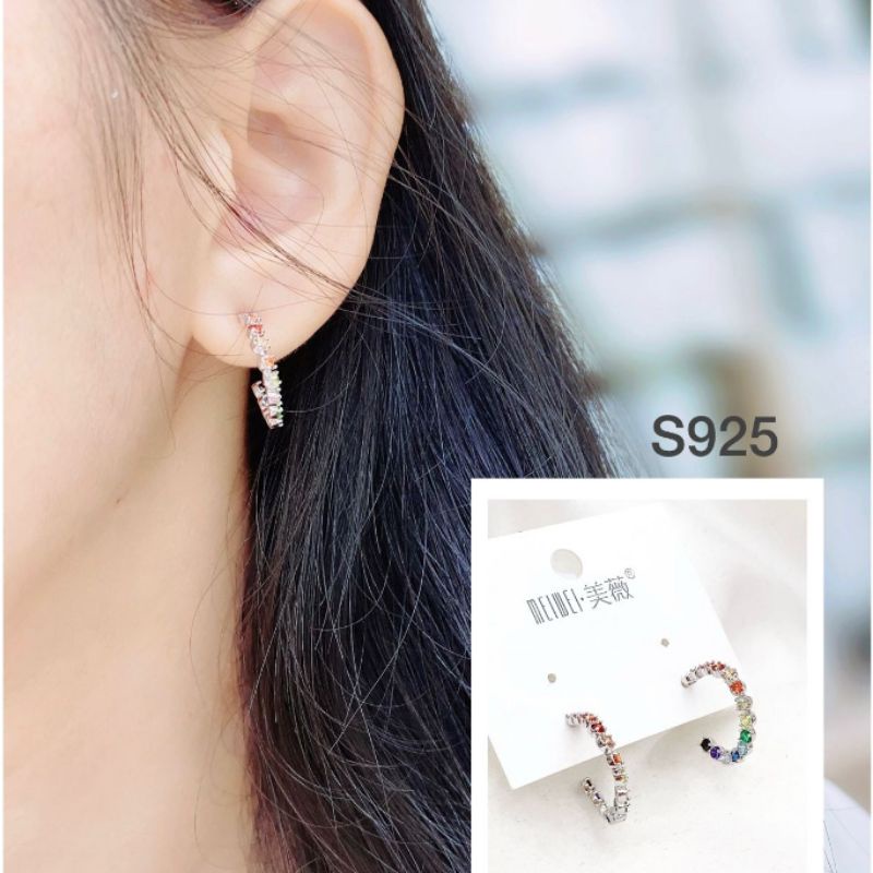 Anting Silver925 Full mata anting silver Anti Karat anti alergi anting premium blink blink ant-109