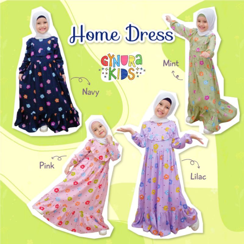 HOME DRESS GYNURA KIDS / HOME DRESS RAGGA KIDS / DRESS GAMIS RAGGAKIDS / HD GYNURA