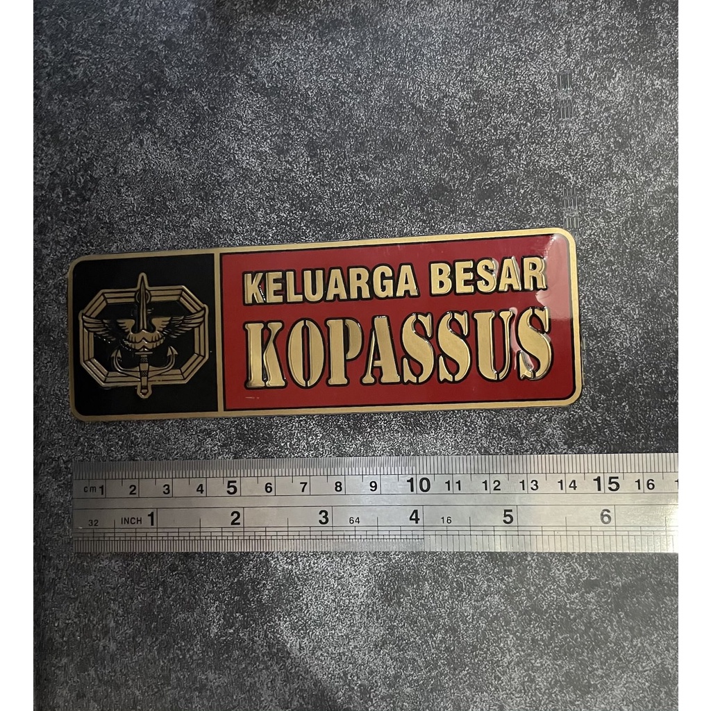 Sticker Kopassus  (Hitam Merah )- Stiker Kopassus - Sticker Mobil - Stiker- Panjang