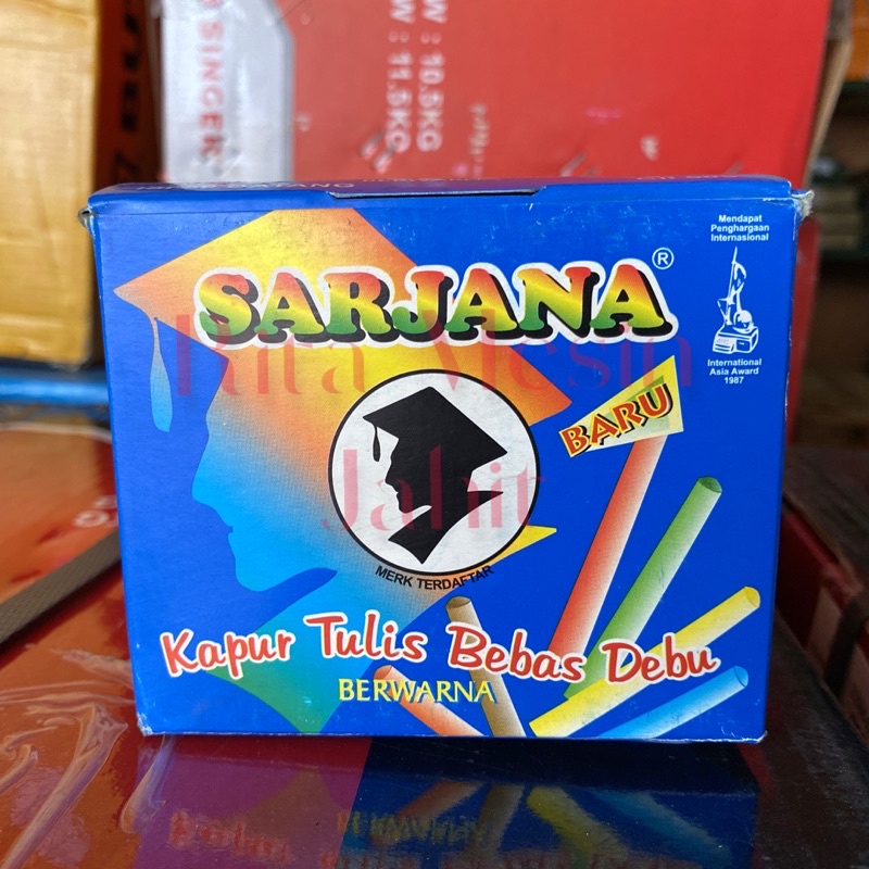 

1 kotak kapur tulis sarjana berwarna isi 50 batang