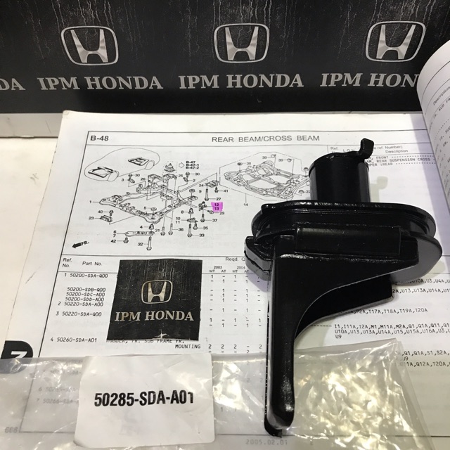 50280 / 50285 SDA Mounting Sasis Crossmember Rubber Subframe Kanan / Kiri Honda Accord CM5 2003 2004 2005 2006 2007 Odyssey RB1 RB3 2004-2013