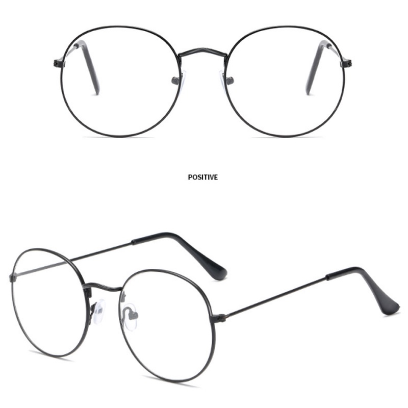 Roselife Replaceable Retro Round Metal Thin Frame Blue Light Blocking Lens Eyeglasses for Women Men Spectacles Eyewear