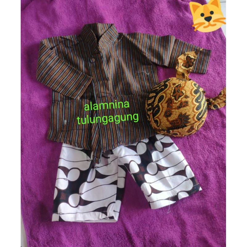 setelan celana batik baju lurik anak 7bulan