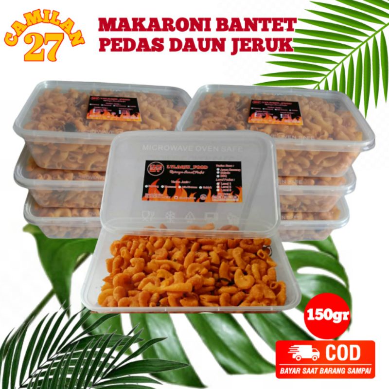 

LYLAQIU Camilan Pedas Terbaru Makaroni Bantet Pedas Daun Jeruk Kemasan Box