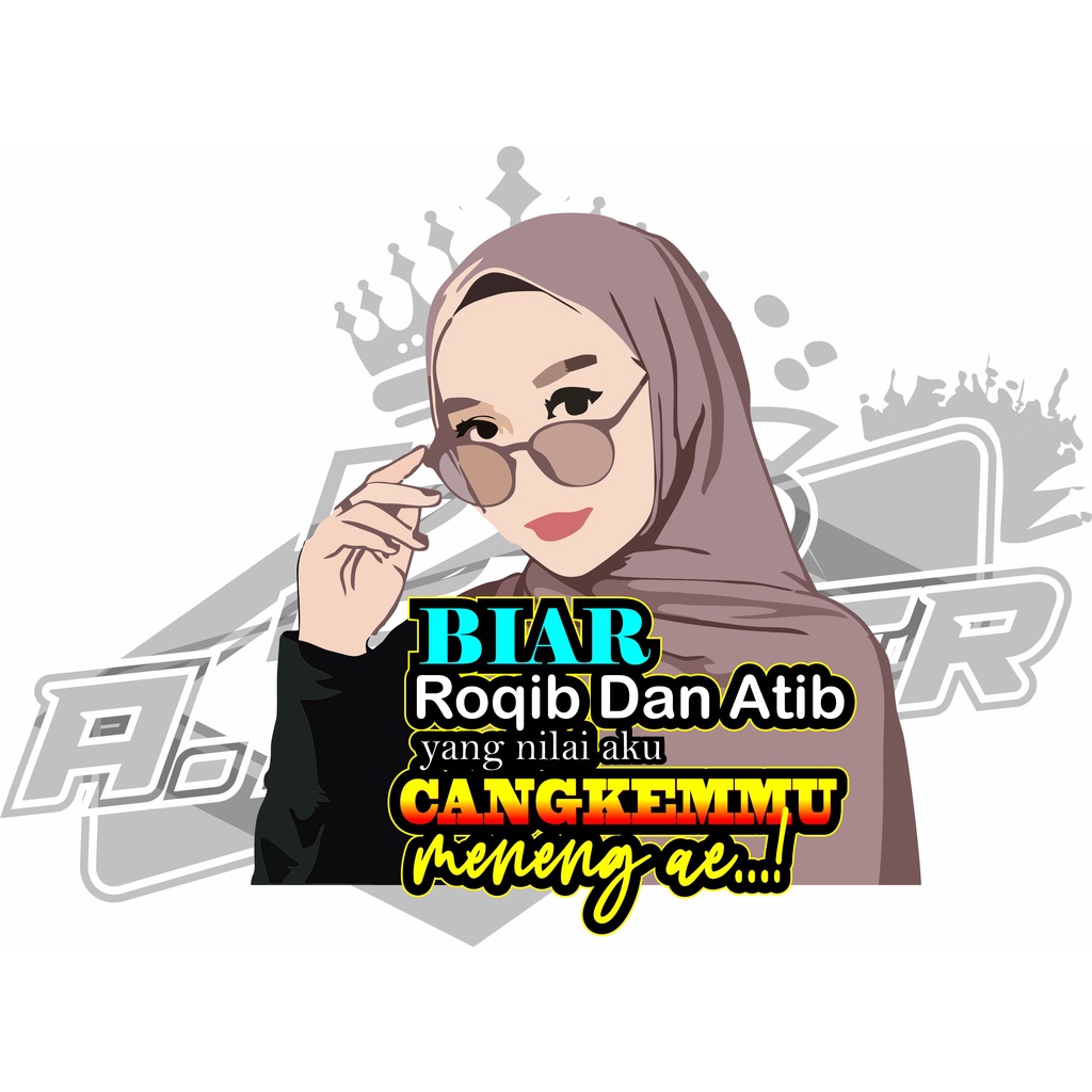stiker decal mobil motor cewek vektor / sticker decal motor fuul costum