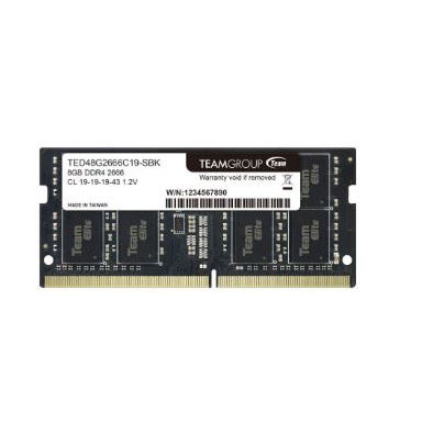 Memory Ram team elite 8gb ddr4 2666mhz pc-21300 1.2v cl19 sodimm for laptop notebook ted48g2666c19-sbk