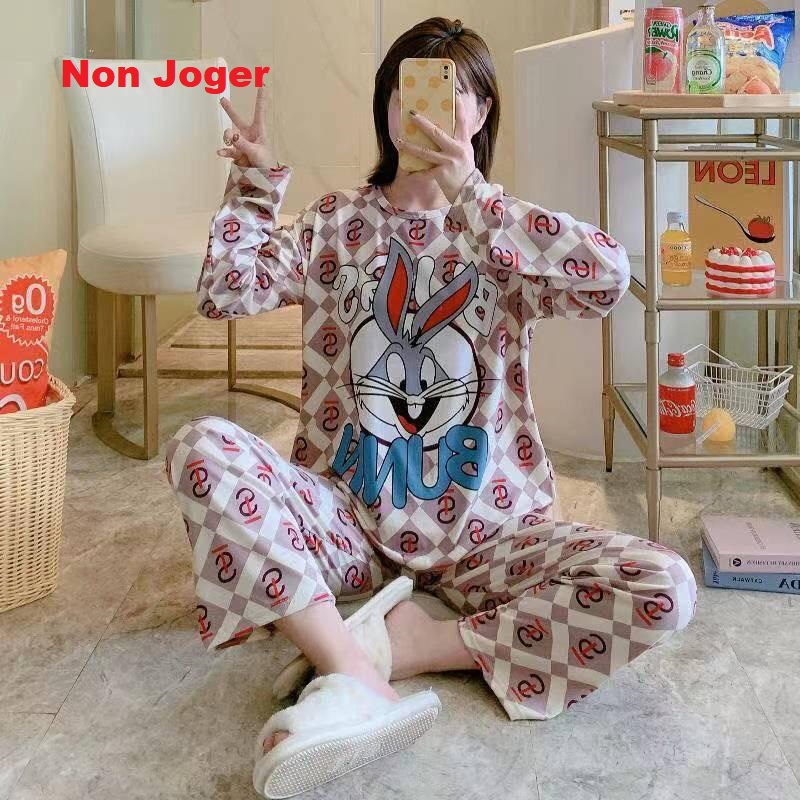 AJW Shop Setelan Wanita Import Joger | Setelan Baju Tidur Wanita | Piyama Wanita-Bunny