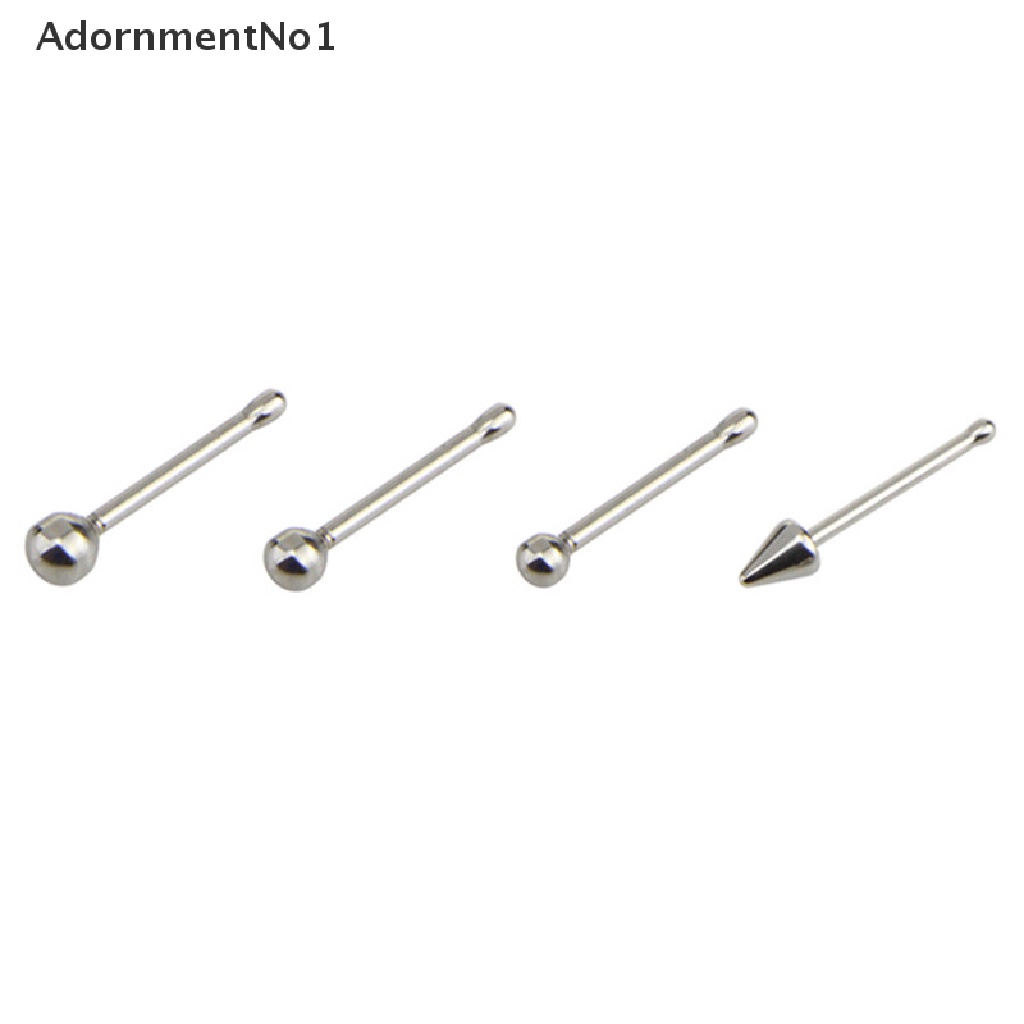 (AdornmentNo1) 14pcs / Set Cincin Tindik Hidung Bahan Stainless Steel Hias Kristal Untuk Wanita