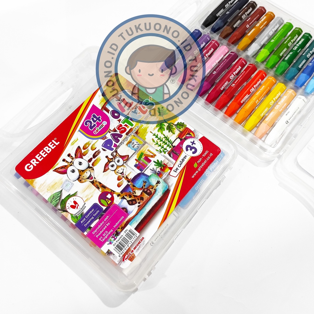 

GREEBEL Oil Pastel 24 Warna Colours | Krayon Crayon Pewarna Anak
