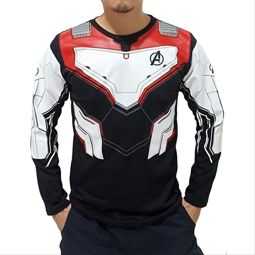 DIJUAL Kaos Quantum Suit Lengan Panjang Avengers EndGame Kaos Glow in The Dark terbatas