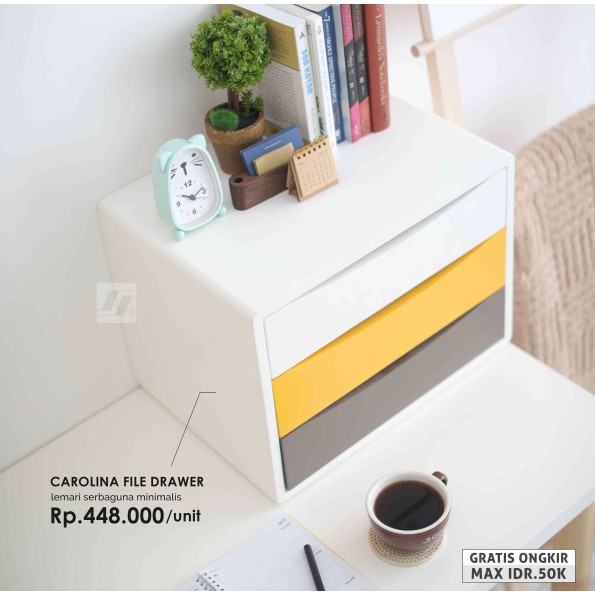 carolina file drawer, file drawer, rak file, rak file minimalis, rak serbaguna