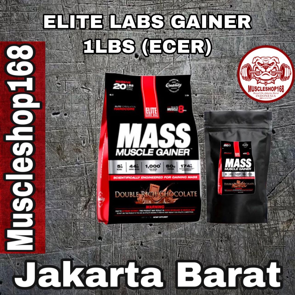 Elitelabs Elite Labs Mass Muscle Gainer 1 LBS Kemasan Repack 1Lbs