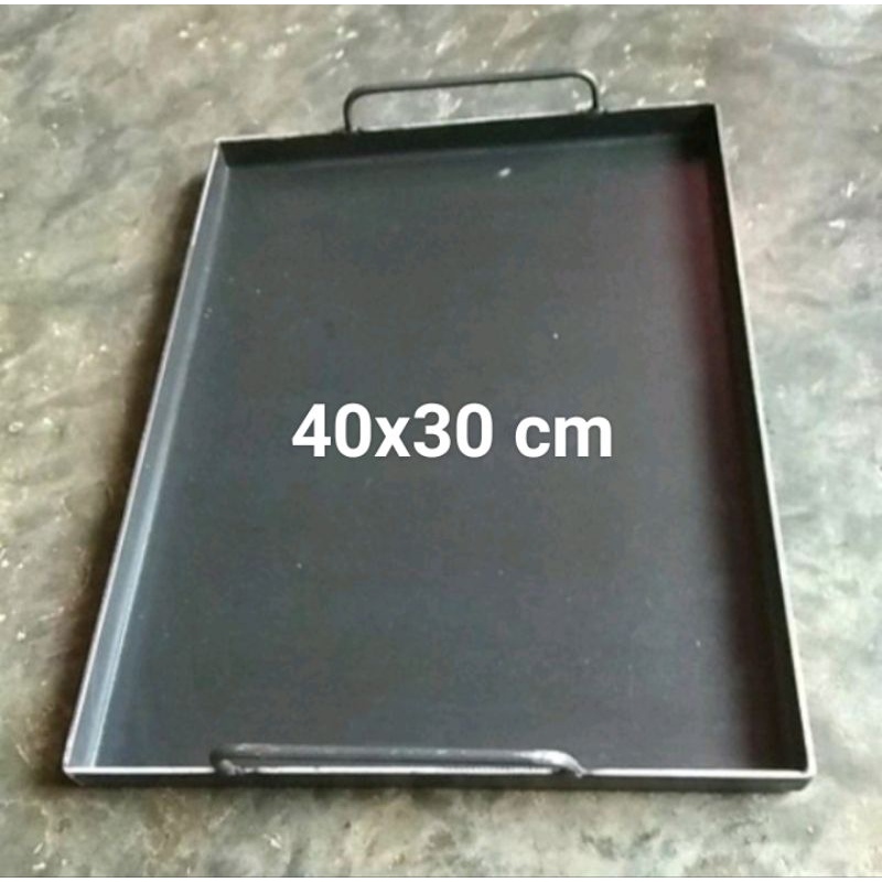 Wajan roti bakar ukuran 40x30 besi baja tebal 4mm Kuat