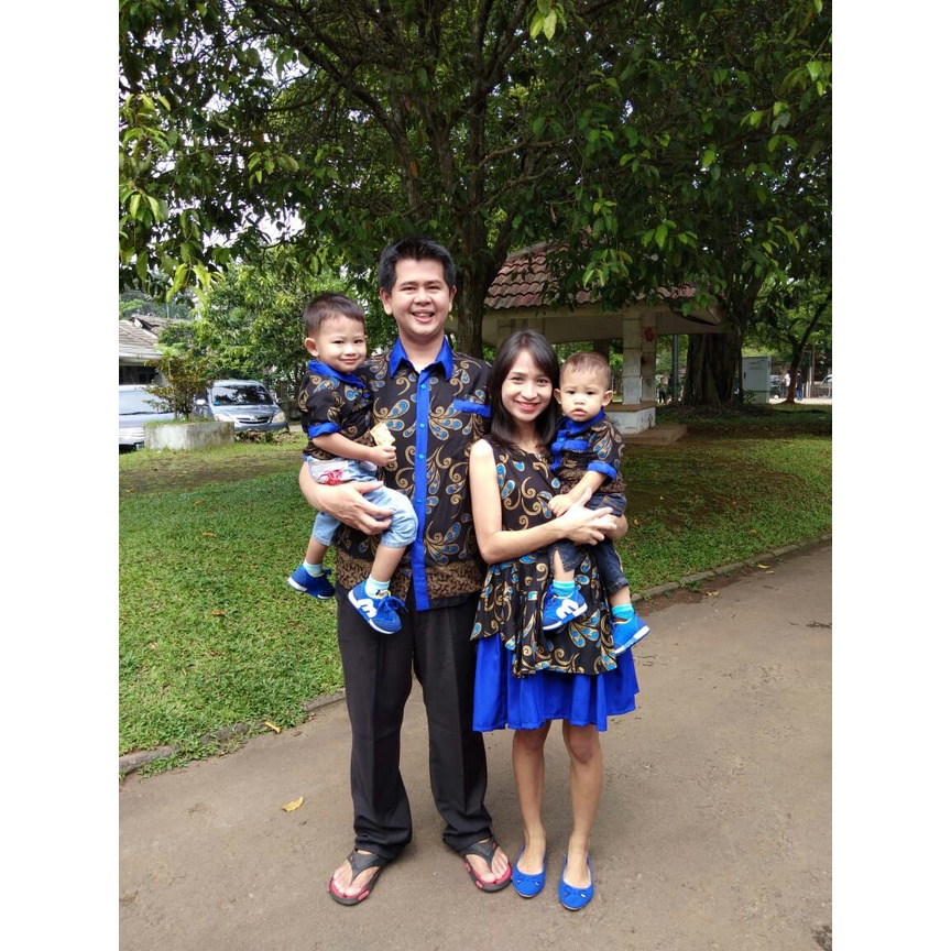 DRESS LADY SANSA KOMBI BATIK / DRESS MODEL KEKINIAN / DRESS BATIK ANAK DAN DEWASA