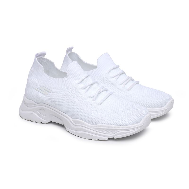 [GROSIR][COD] SEVEN_DAY SEPATU RAJUT WANITA SLIP ON SNEAKERS TANPA TALI SPORT SHOES FZ-F26 PUTIH