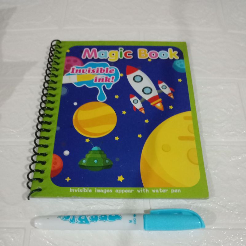 LYSASHOP - MAGIC WATER BOOK / BUKU AJAIB MEWARNAI ANAK GAMBAR MAINAN EDUKASI ANAK-Roket
