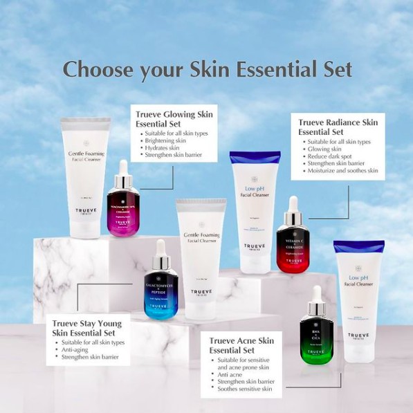 TRUEVE Serum | Toner | Gentle Cleanser | Eye Gel | Actglo Collagen