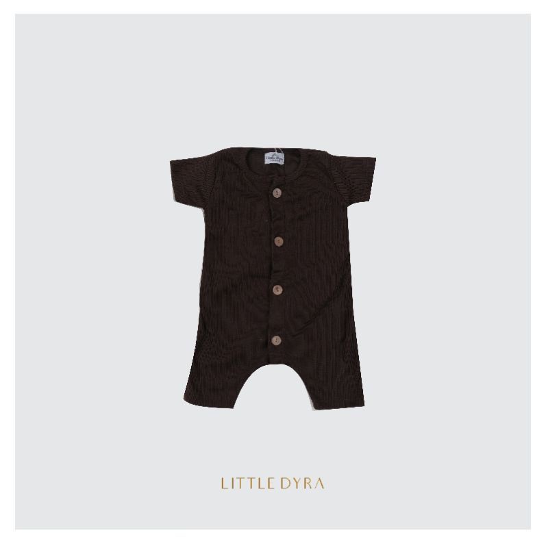 LITTLEDYRA ROMPER DYRA ROMPER SEGIEMPAT ANAK BAYI 0-3 TAHUN-COFFEE / LITTLEDYRA