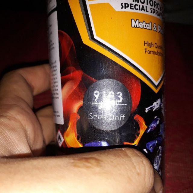 9183 Black Semi Doff<br />diton Premium Cat Semprot Spray Tahan Bensin Dan Tahan Retak Isi 400 Cc