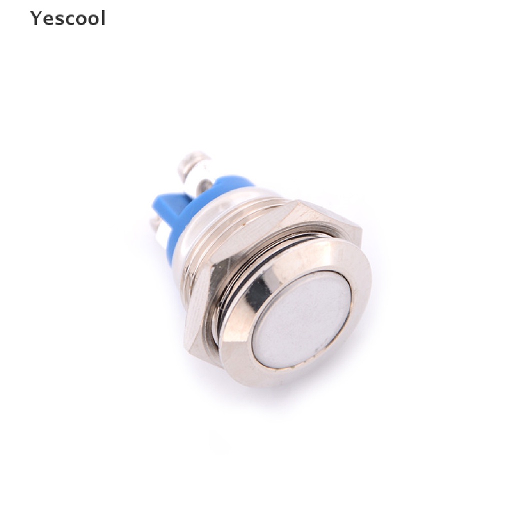 Yescool Saklar Tombol Tekan ON OFF Momentary 16mm Anti Air Bahan Metal Untuk Klakson Mobil